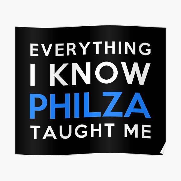 Everything i know - Philza Poster RB1111 product Offical Philza Merch