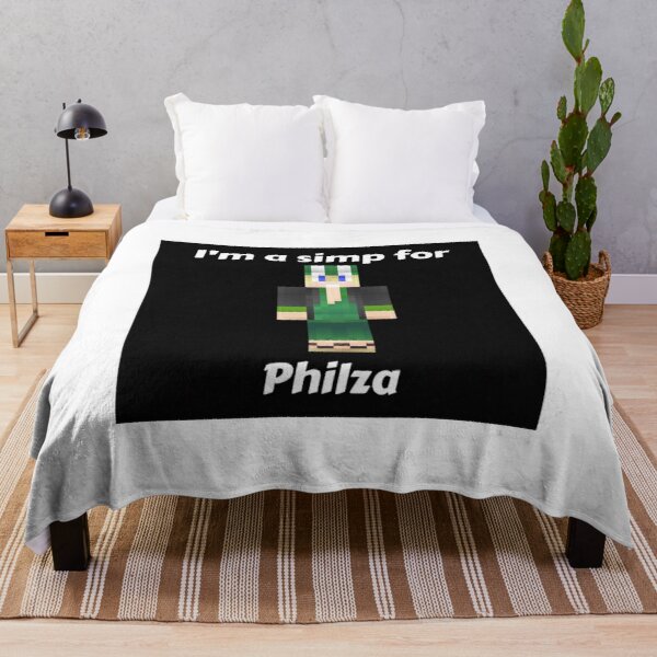 I'm a simp for Philza (Black Base) Throw Blanket RB1111 product Offical Philza Merch