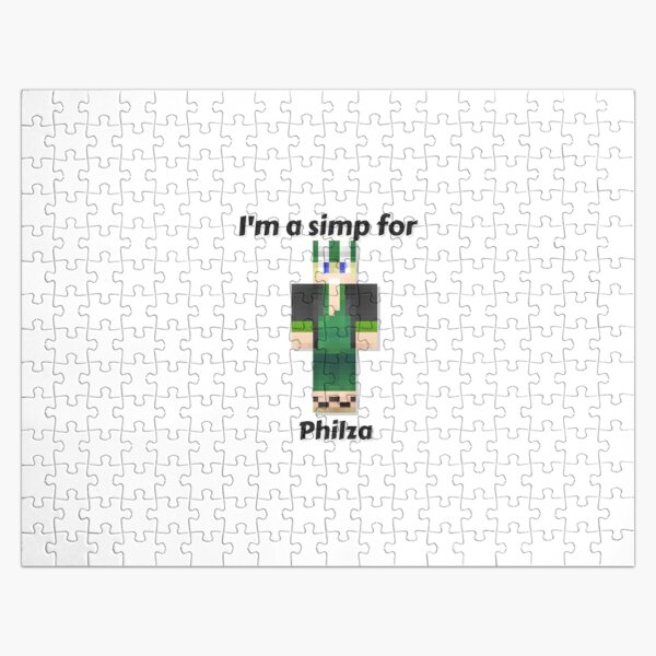 I'm a simp for Philza (White Base) Jigsaw Puzzle RB1111 product Offical Philza Merch